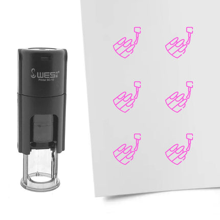 Painted nails stamp Ø10mm imprint - 1 pc