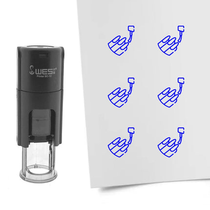 Painted nails stamp Ø10mm imprint - 1 pc