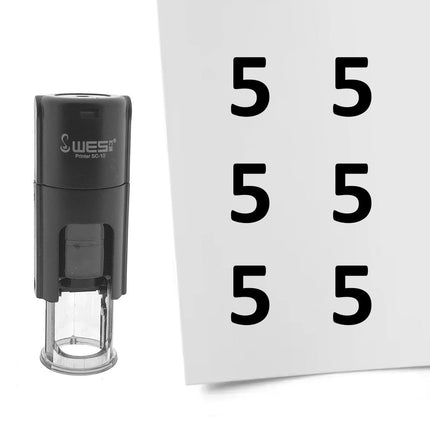 Stamp number 5 - 10 mm print