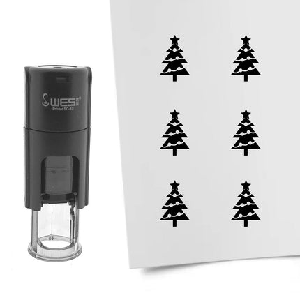 Tampon encreur sapin de Noël - Ø10 mm