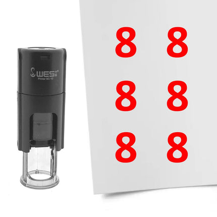 Stamp number 8 - 10 mm print