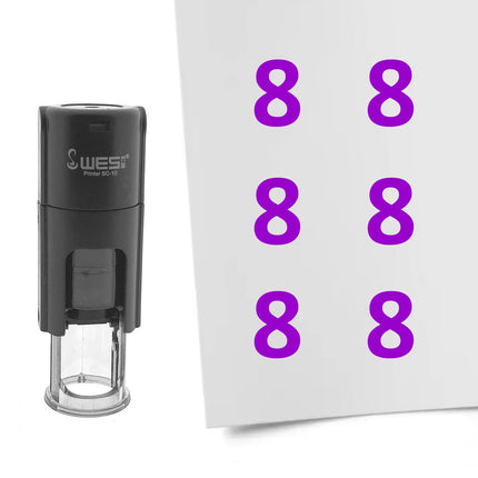 Tampon encreur chiffre 8 - Ø10 mm