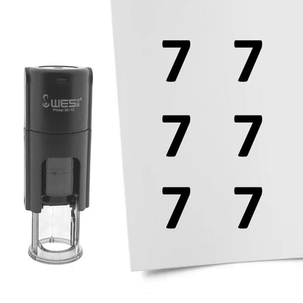 Stamp number 7 - 10 mm print