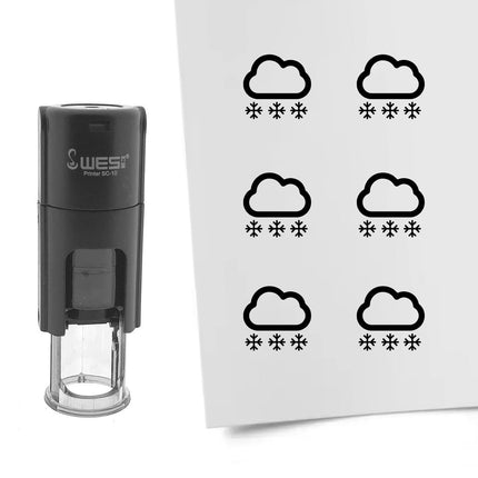 Stamp snow - 10 mm print