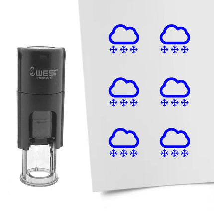 Stamp snow - 10 mm print