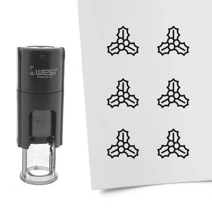 Mistletoe stamp Ø10mm imprint - 1 pc
