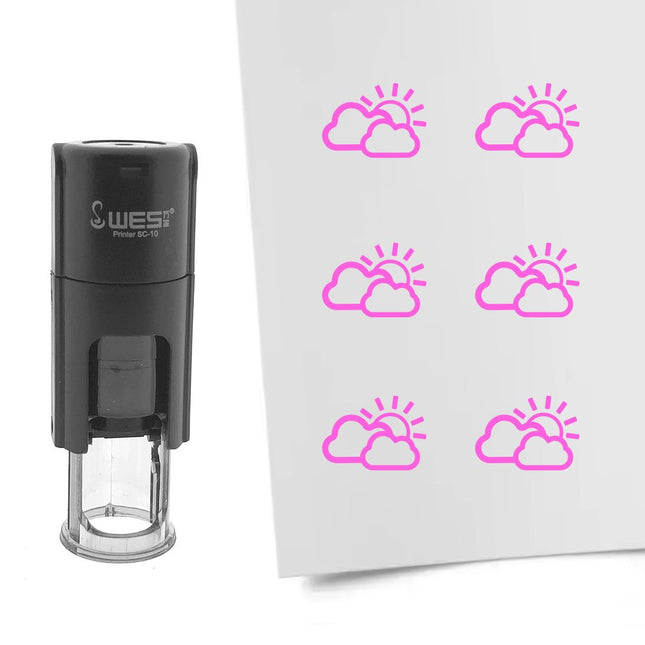 Stamp partly cloudy - 10 mm print