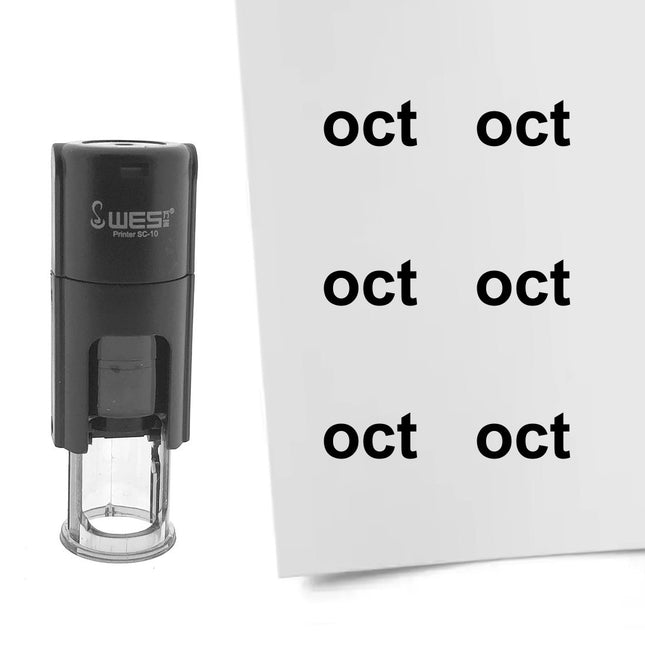 Stamp October - 10 mm print