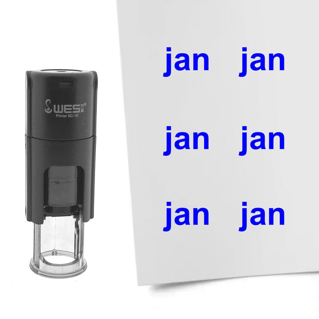 Stamp January - 10 mm print