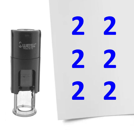 Stamp number 2 - 10 mm print