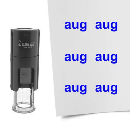 Stamp August - 10 mm print