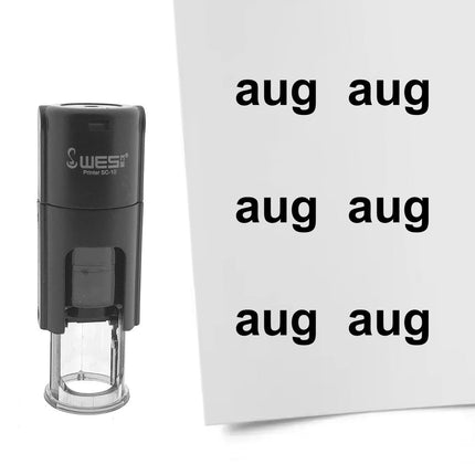 Stamp August - 10 mm print