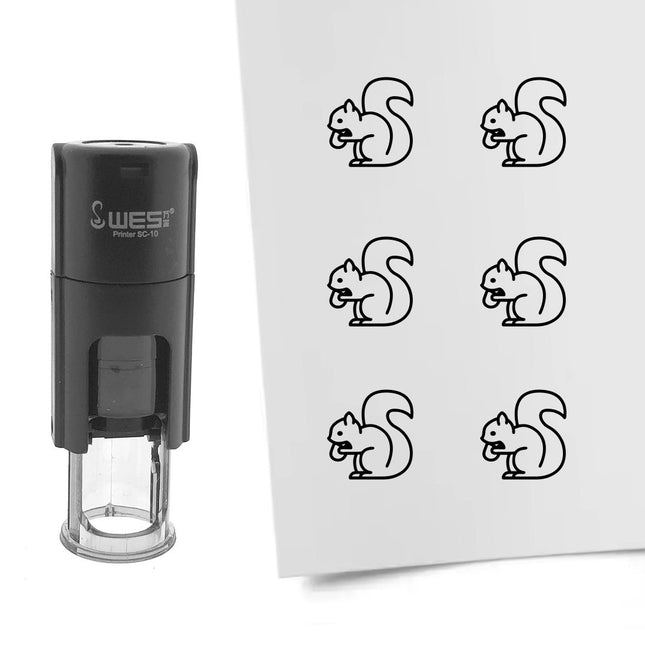 Squirrel stamp Ø10mm imprint - 1 pc
