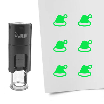 Stamp Santa hat - 10 mm print