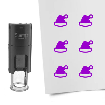 Stamp Santa hat - 10 mm print