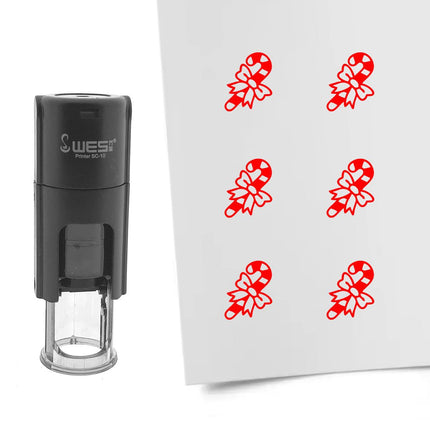 Candy cane stamp Ø10mm imprint - 1 pc