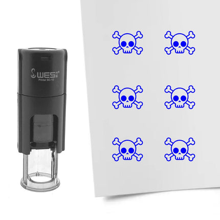 Skull stamp Ø10mm imprint - 1 pc