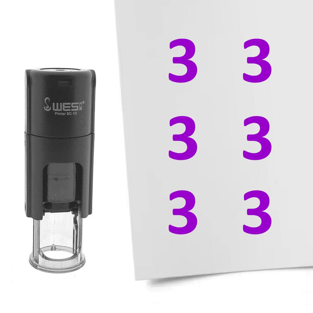 Stamp number 3 - 10 mm print