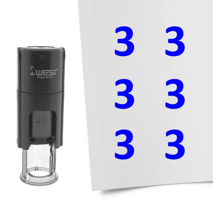 Stamp number 3 - 10 mm print