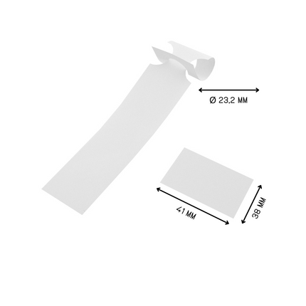 Loop lock labels white PET 250x38mm