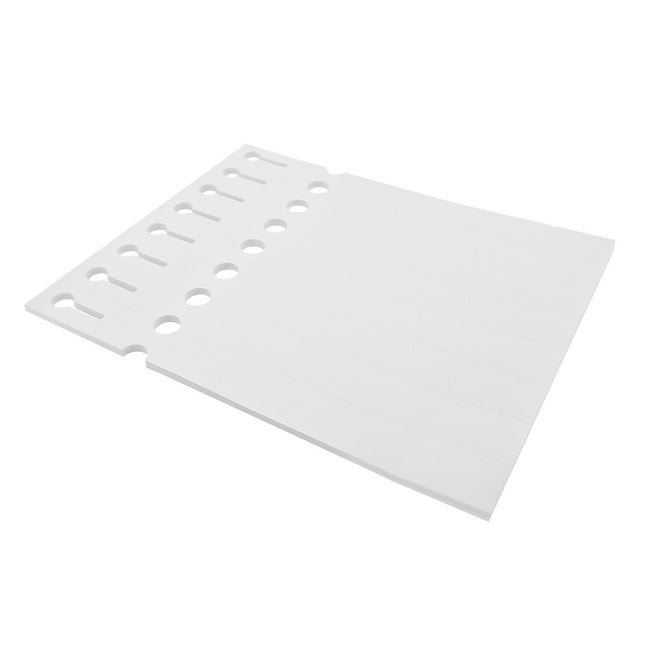 Loop-lock labels white PET 250x25mm