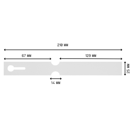 Custom loop lock labels white PET 210x25mm