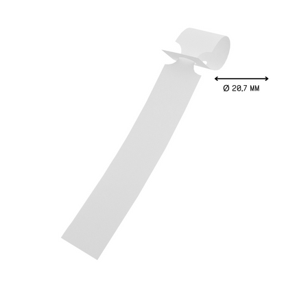 Custom loop lock labels white PET 210x25mm