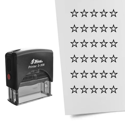 Stamp 5-star rating - 10 mm print