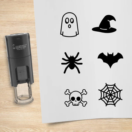 Kit de 6 tampons encreurs Halloween - Ø10 mm