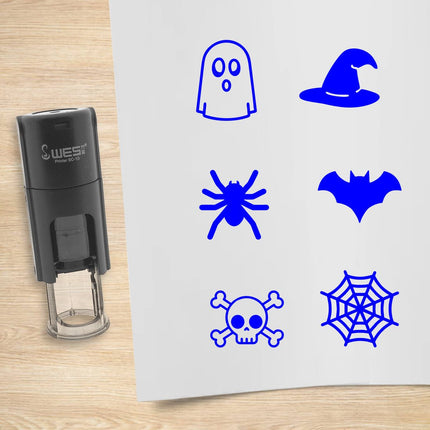 Kit de 6 tampons encreurs Halloween - Ø10 mm