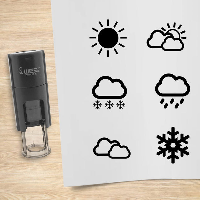 Weather stamp set - 10 mm print