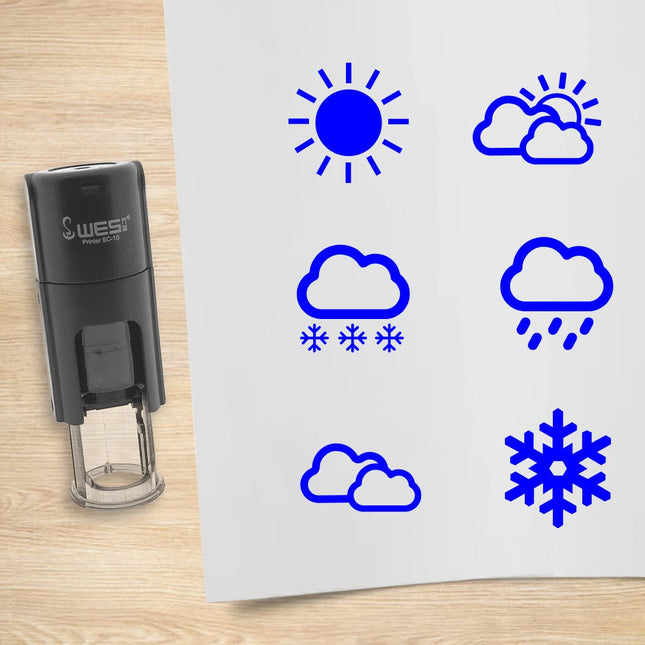 Weather stamp set - 10 mm print