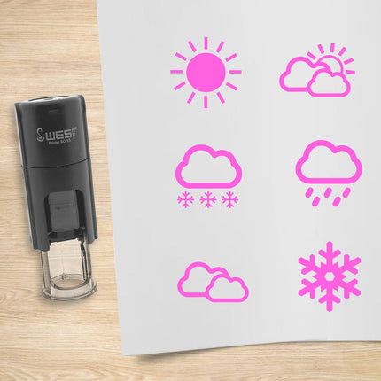 Weather stamp set - 10 mm print