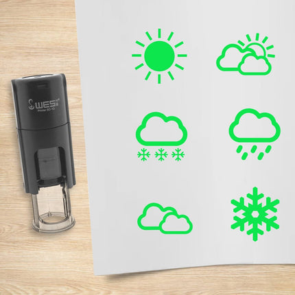 Weather stamp set - 10 mm print