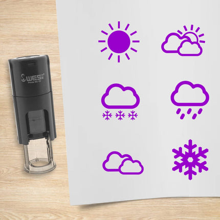 Weather stamp set - 10 mm print