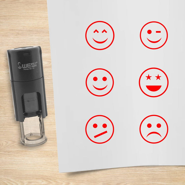 Smiley stamp set - 10 mm print