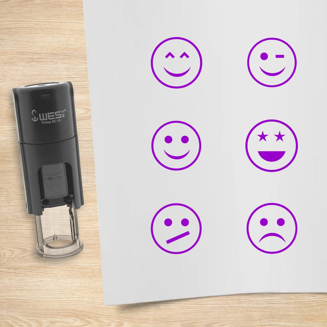 Smiley stamp set - 10 mm print