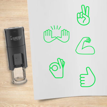 Hand stamp set Ø10mm imprint - 1 pc