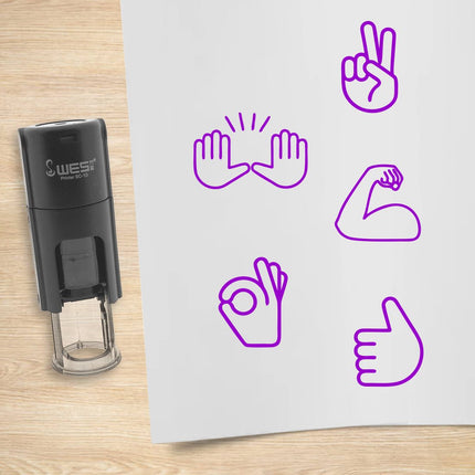 Hand stamp set - 10 mm print