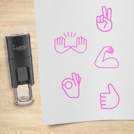 Hand stamp set - 10 mm print