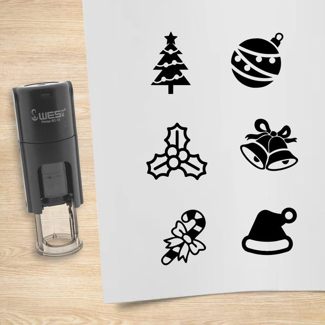 Christmas stamp set - 10 mm print
