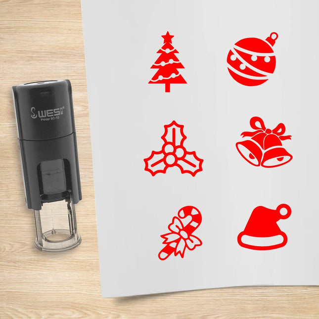 Christmas stamp set - 10 mm print