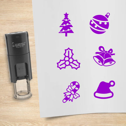 Christmas stamp set - 10 mm print
