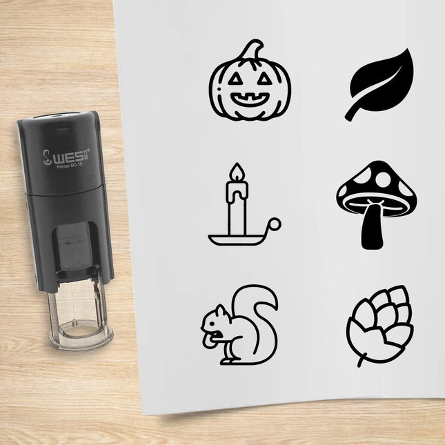 Autumn stamp set - 10 mm print