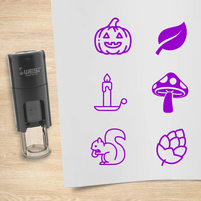 Autumn stamp set - 10 mm print