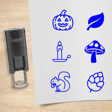 Autumn stamp set - 10 mm print