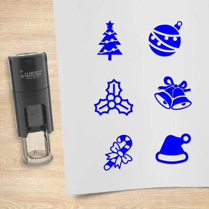Christmas stamp set - 10 mm print