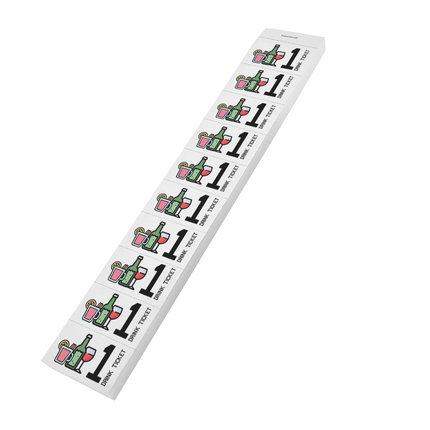 Drink ticket with drink icons - 1000 tickets