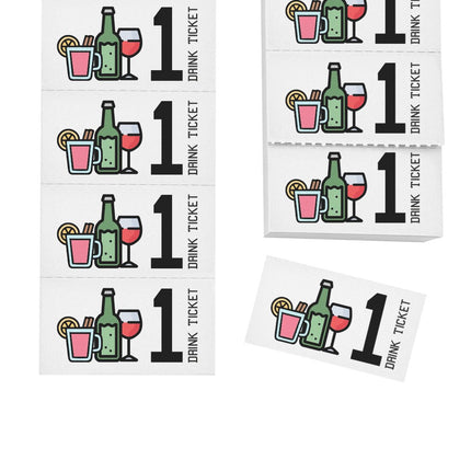 Drink ticket with drink icons - 1000 tickets