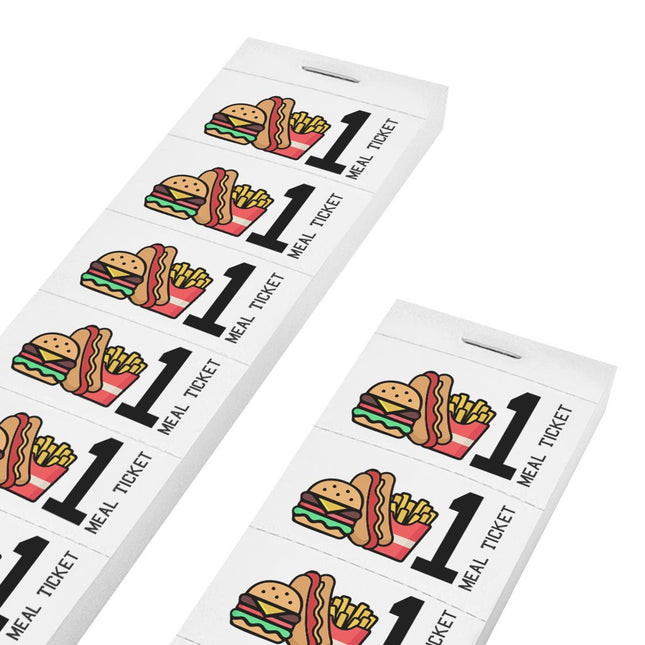 Meal ticket with meal icons - 1000 tickets